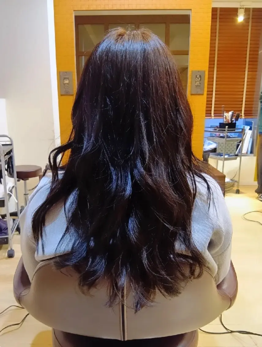 カラー ロング デザインカット 縮毛矯正 トリートメント ヘアカラー トリートメント 小林暢🌟Orque 髪質改善サロン🌙のヘアスタイル