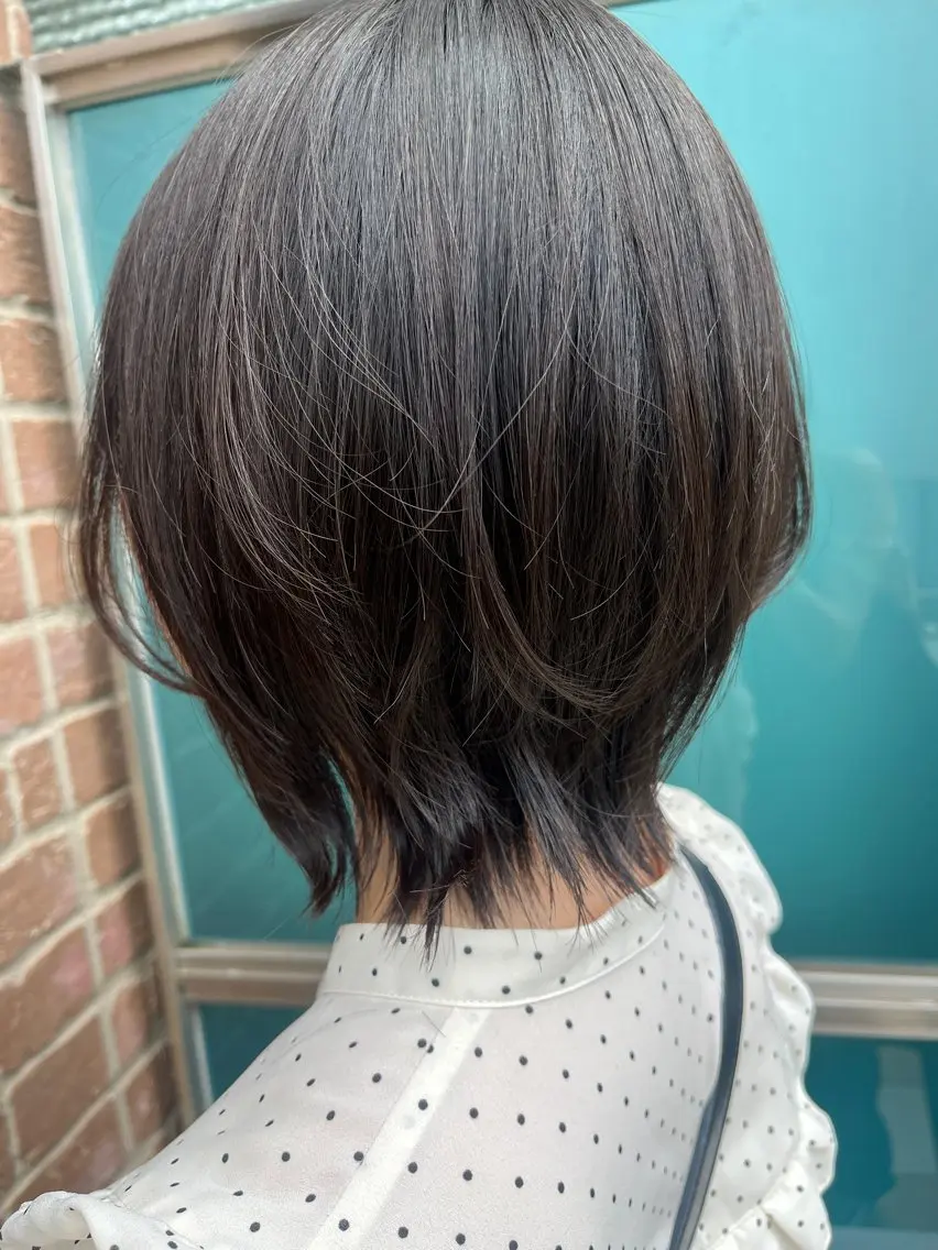 ミディアム カラー 久木原 ゆりのヘアスタイル