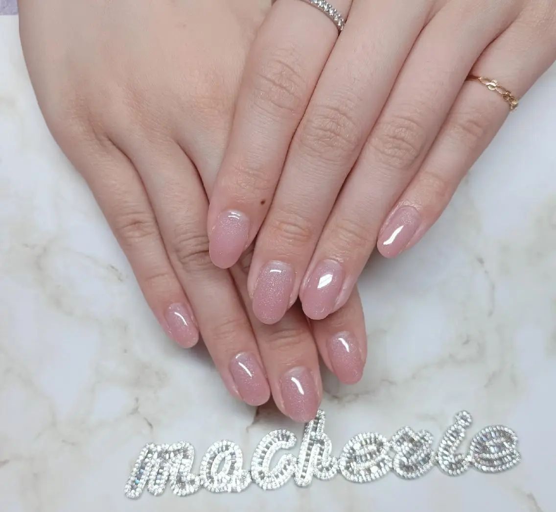 ネイル マグネットネイル ピンク ハンドネイル Nail Salon macherieのネイルデザイン