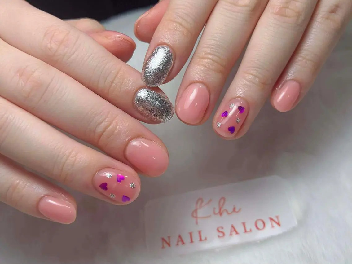 ネイル ハンドネイル フットネイル ユリ🎀長さだし/ パラジェル/持ち込みのネイルデザイン