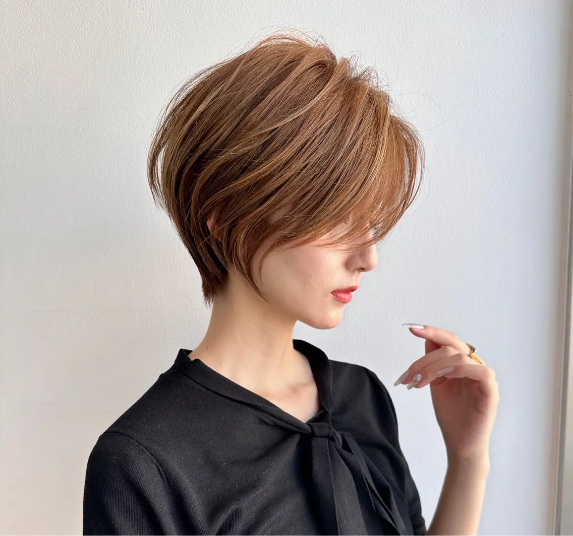 【スタンダード🍑🎀】ショートカット＋カラー＋TOKIOトリートメント✨️シャンプー、ブロー付き🌙🫧の写真