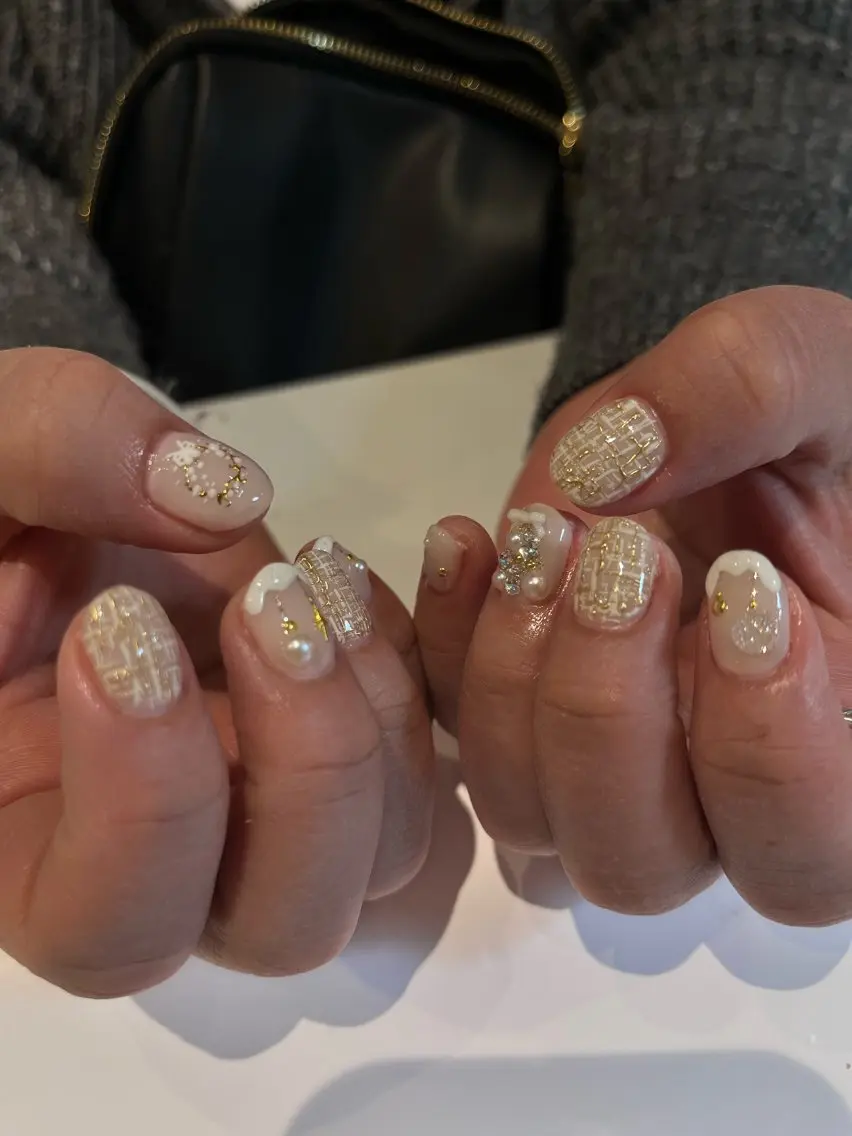 ネイル 冬ネイル クリスマス ハンドネイル ballie／小野原 なつみのネイルデザイン
