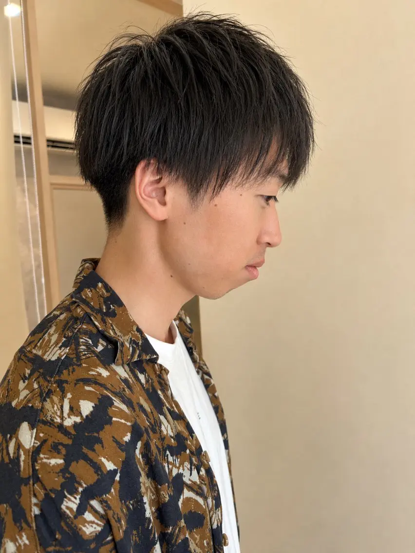 ショート メンズ マッシュ メンズパーマ 髪質改善 カット 久木原 ゆりのヘアスタイル