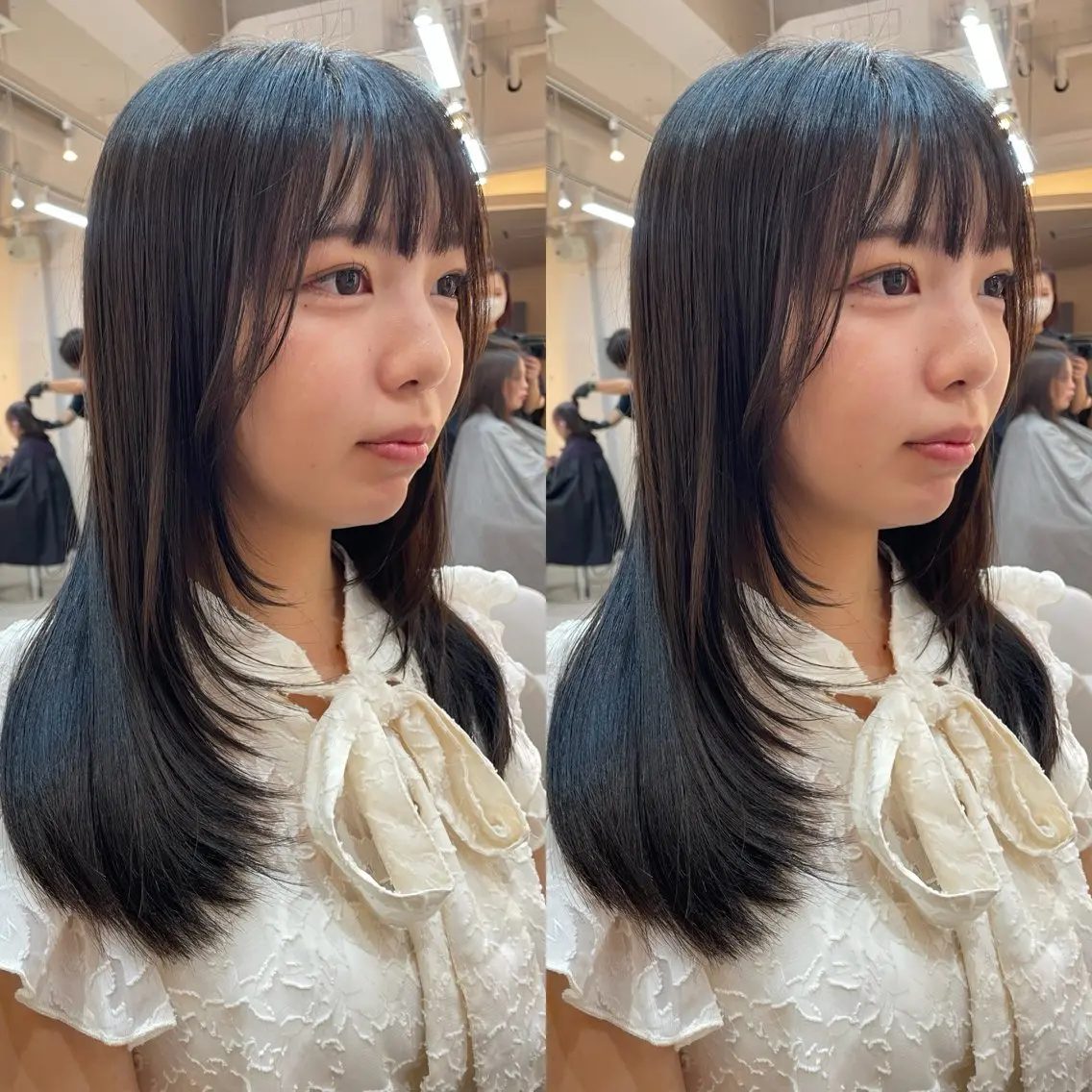 ロング カット ヘアセット ブリーチ無しダブル カラー🦕まどかのヘアスタイル