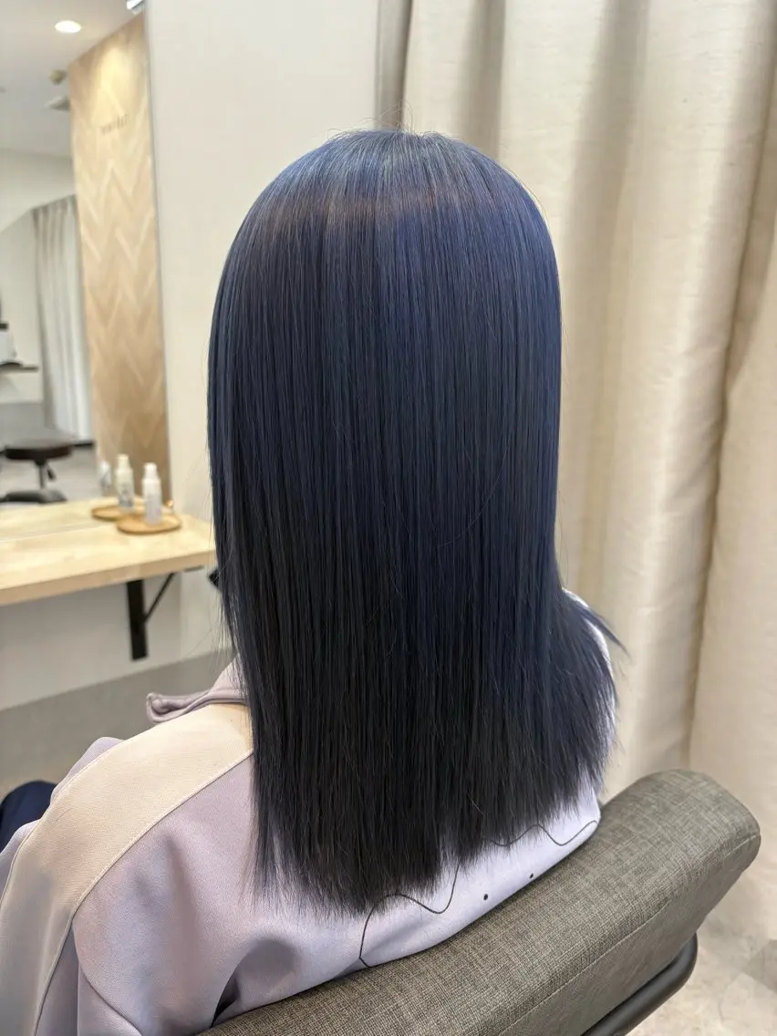 ミディアム カット ヘアカラー トリートメント TELA HAIR 店長 塩田のヘアスタイル