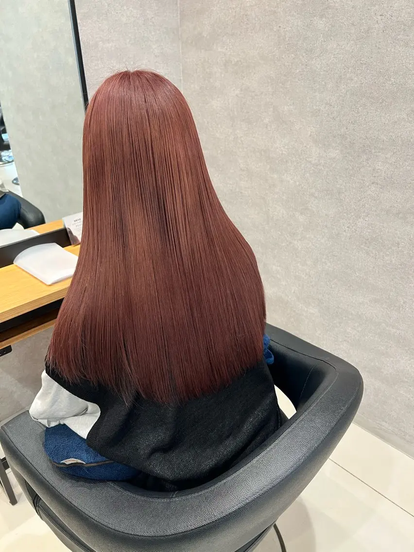 ロング カラー ブラウンカラー ピンクカラー ピンクブラウン ヘアカラー トリートメント 🍑とたに ももか🍑のヘアスタイル