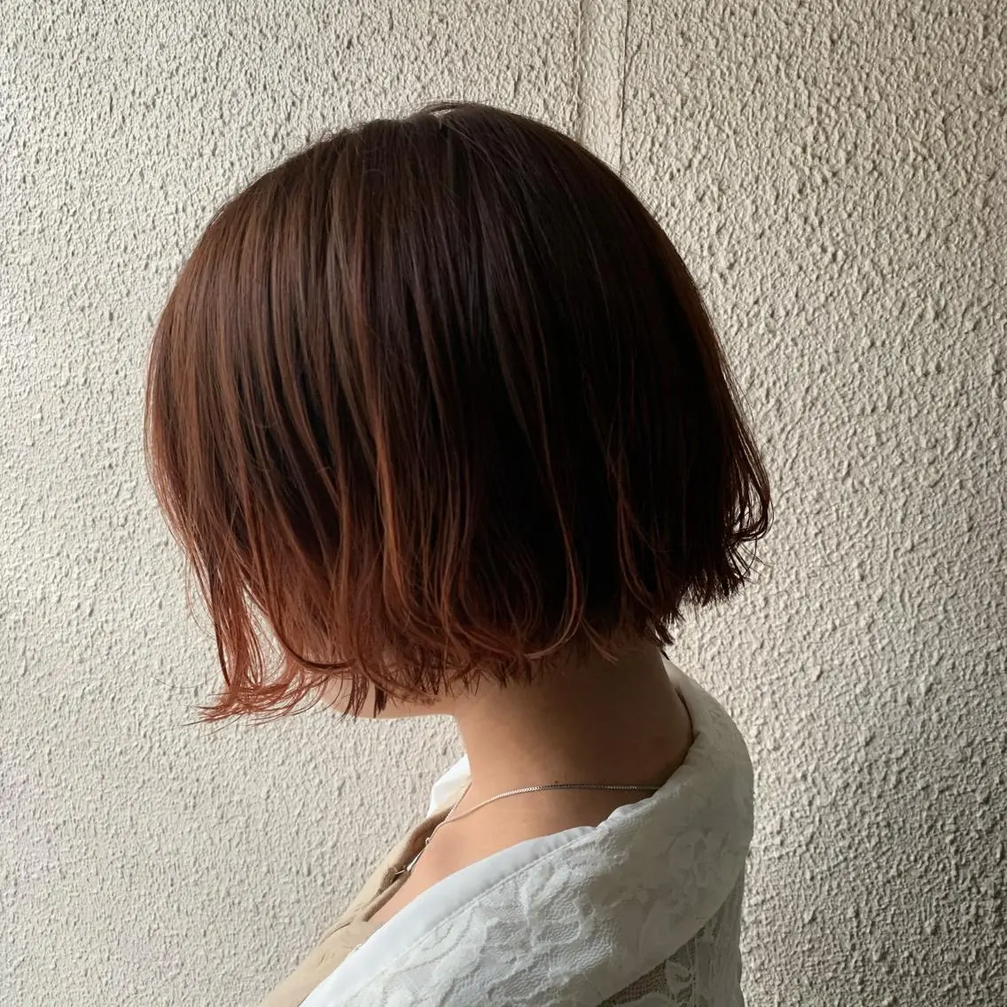 ショート カラー オレンジ chouette/ 根本優希のヘアスタイル