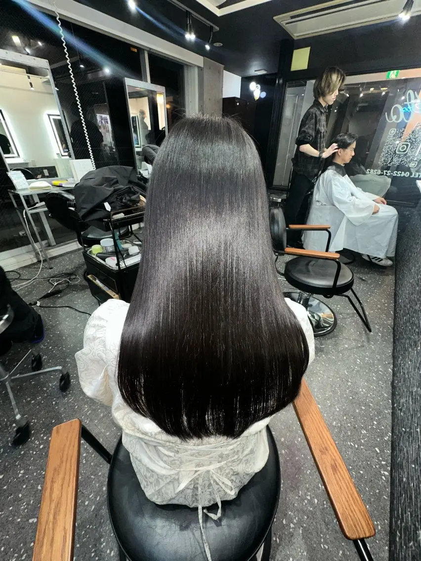 ロング パーマ 髪質改善⭐️縮毛矯正 中野⭐️Rinaのヘアスタイル