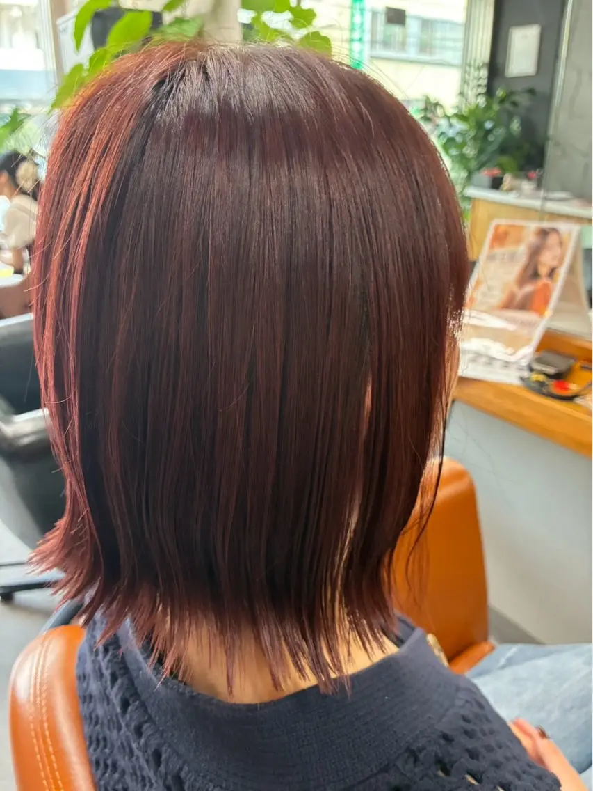 ミディアム カラー カット ヘアカラー トリートメント 森 まりのヘアスタイル