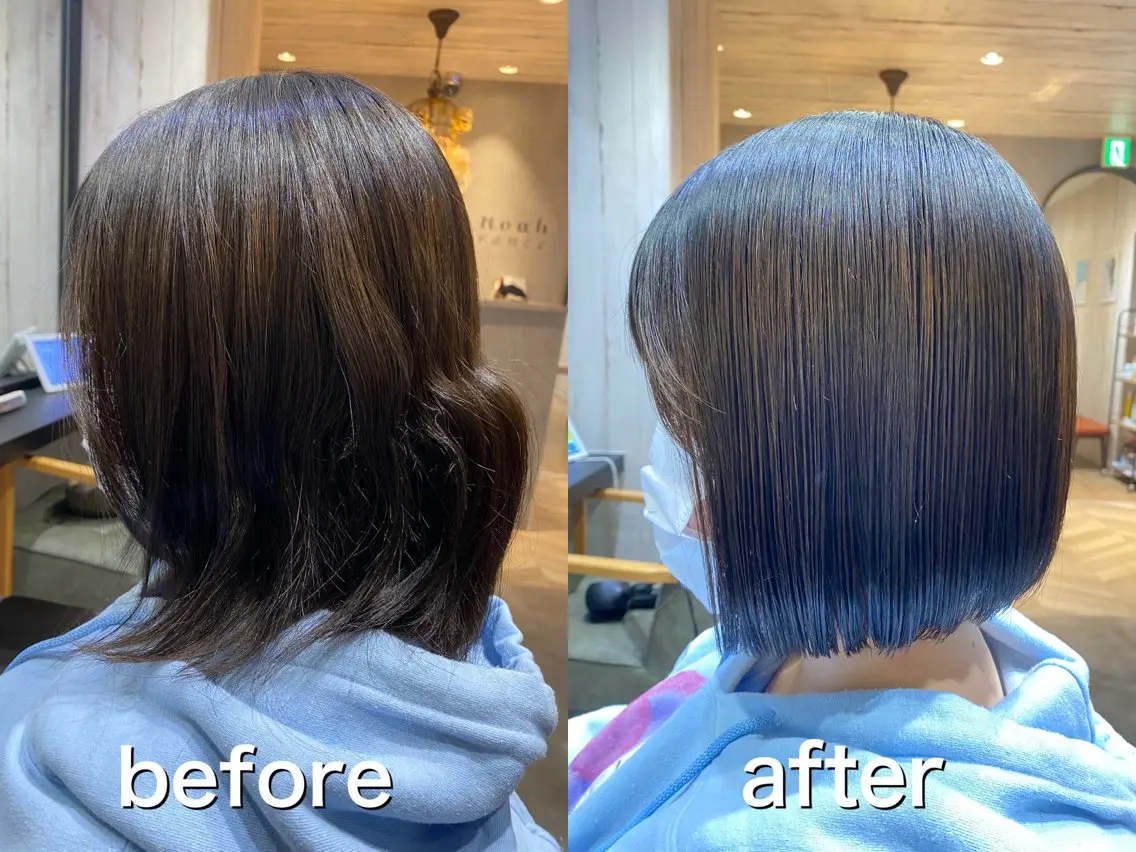 ショート カット ✨似合わせボブ✨ 縮毛矯正のヘアスタイル