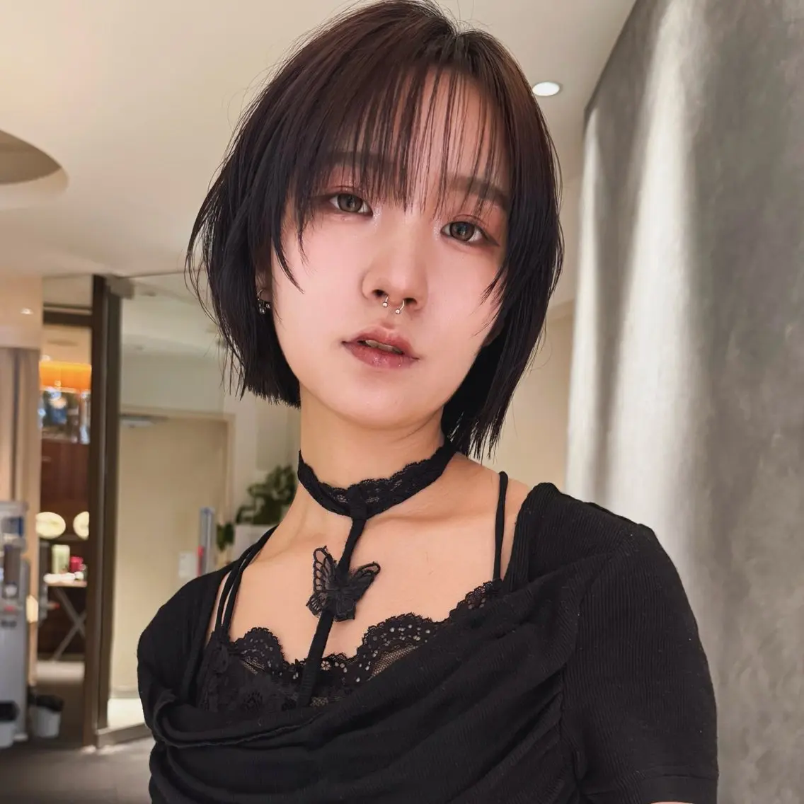 ショート ボブレイヤー ボブ レイヤーカット モデル募集/山田蓮/ レイヤーボブのヘアスタイル