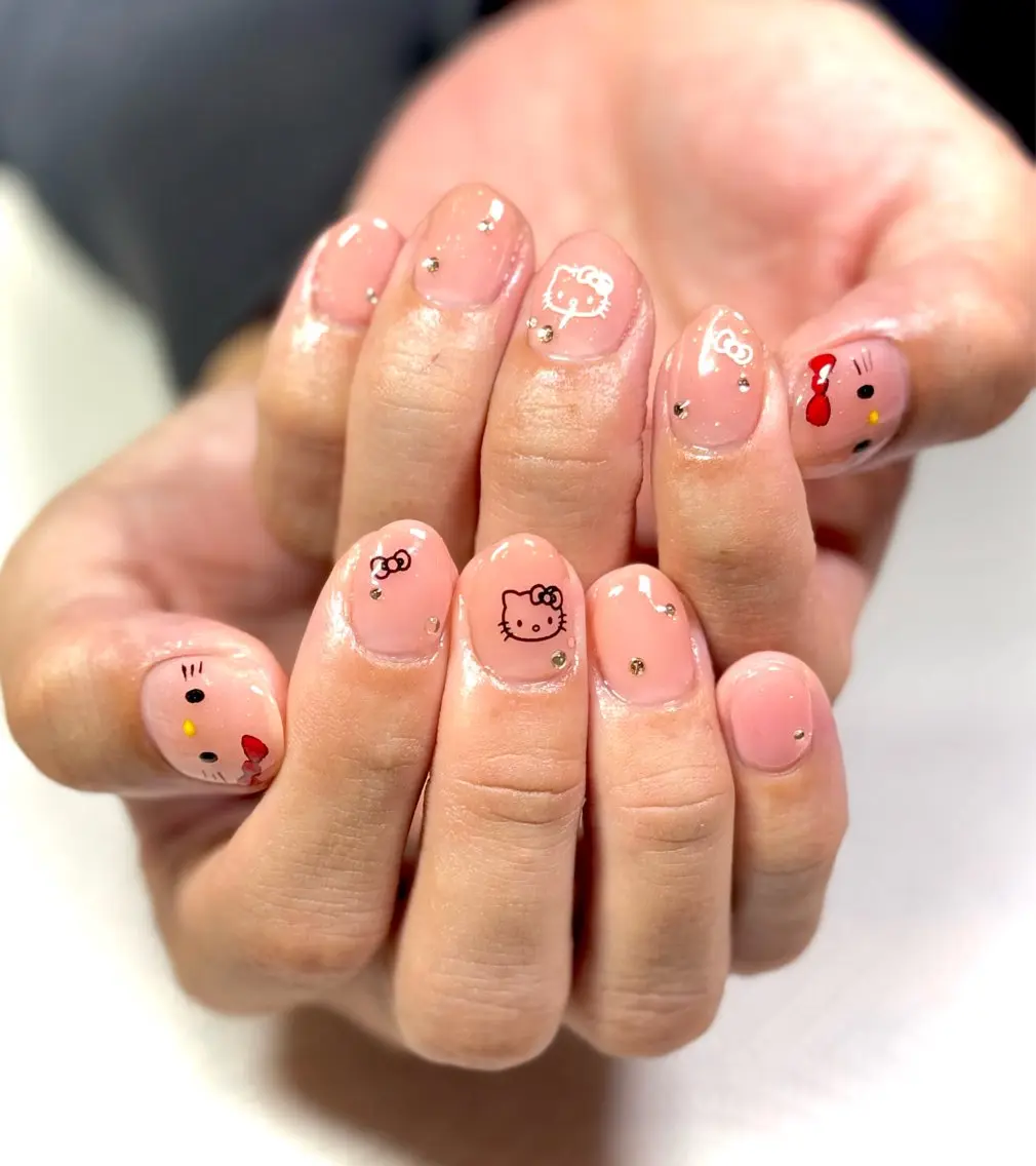 持ち込みデザイン🩷ハンドジェルネイルの写真