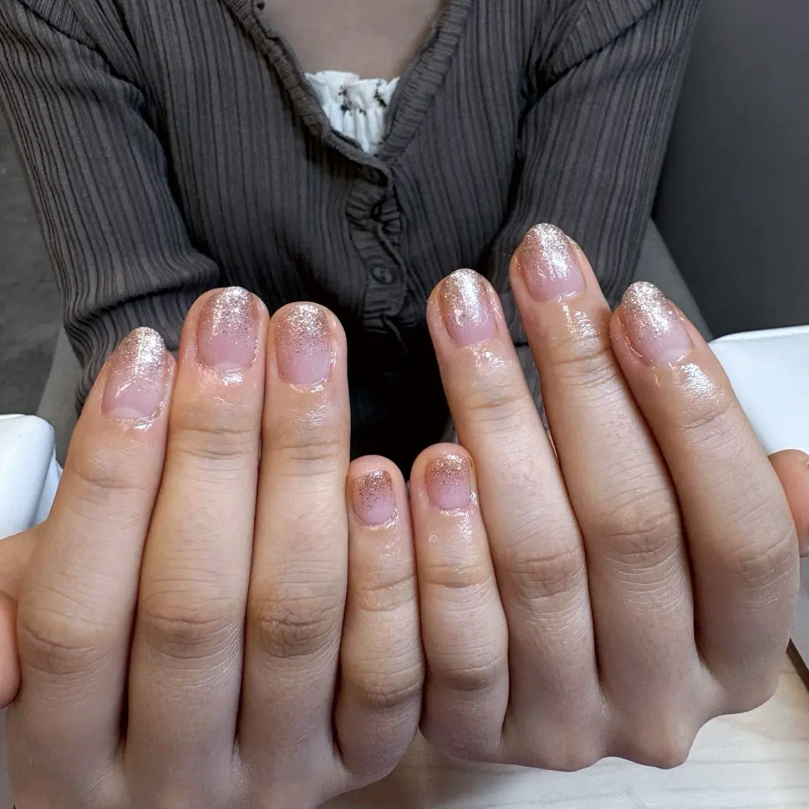 ネイル グラデーション ラメ(グリッター) ラメグラデーション tsukiho ⊹nail𓂃☽･:のネイルデザイン