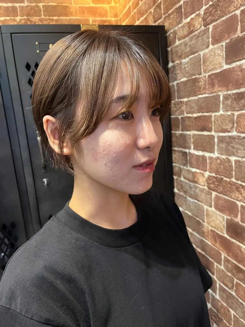 ショート カラー パーマ ヘアアレンジ メンズ 久木原 ゆりのヘアスタイル