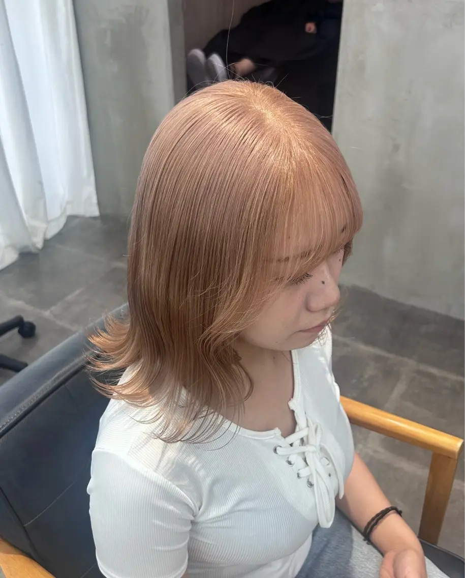 ミディアム カラー 韓国×髪質改善カラー 💎hinaのヘアスタイル