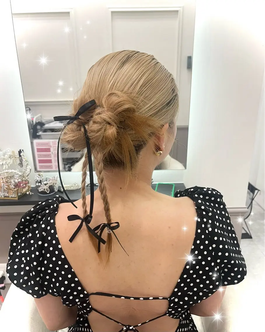 セミロング ヘアアレンジ 韓国風ヘア ヘアセット lien ヒジリのヘアスタイル