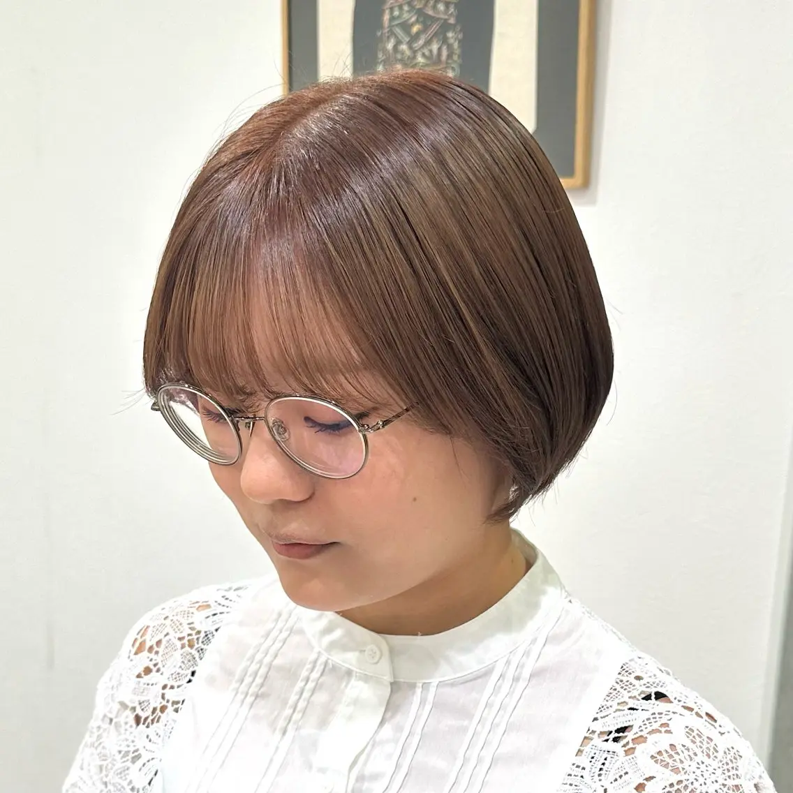 ショート ヘアカラー トリートメント 透明感イルミナカラー /寒色/MOMOKAのヘアスタイル