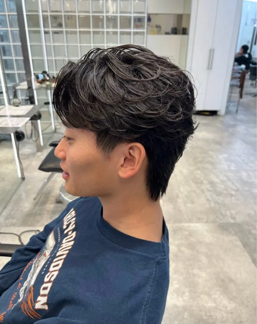 メンズ パーマ 杉野 ひなたのヘアスタイル