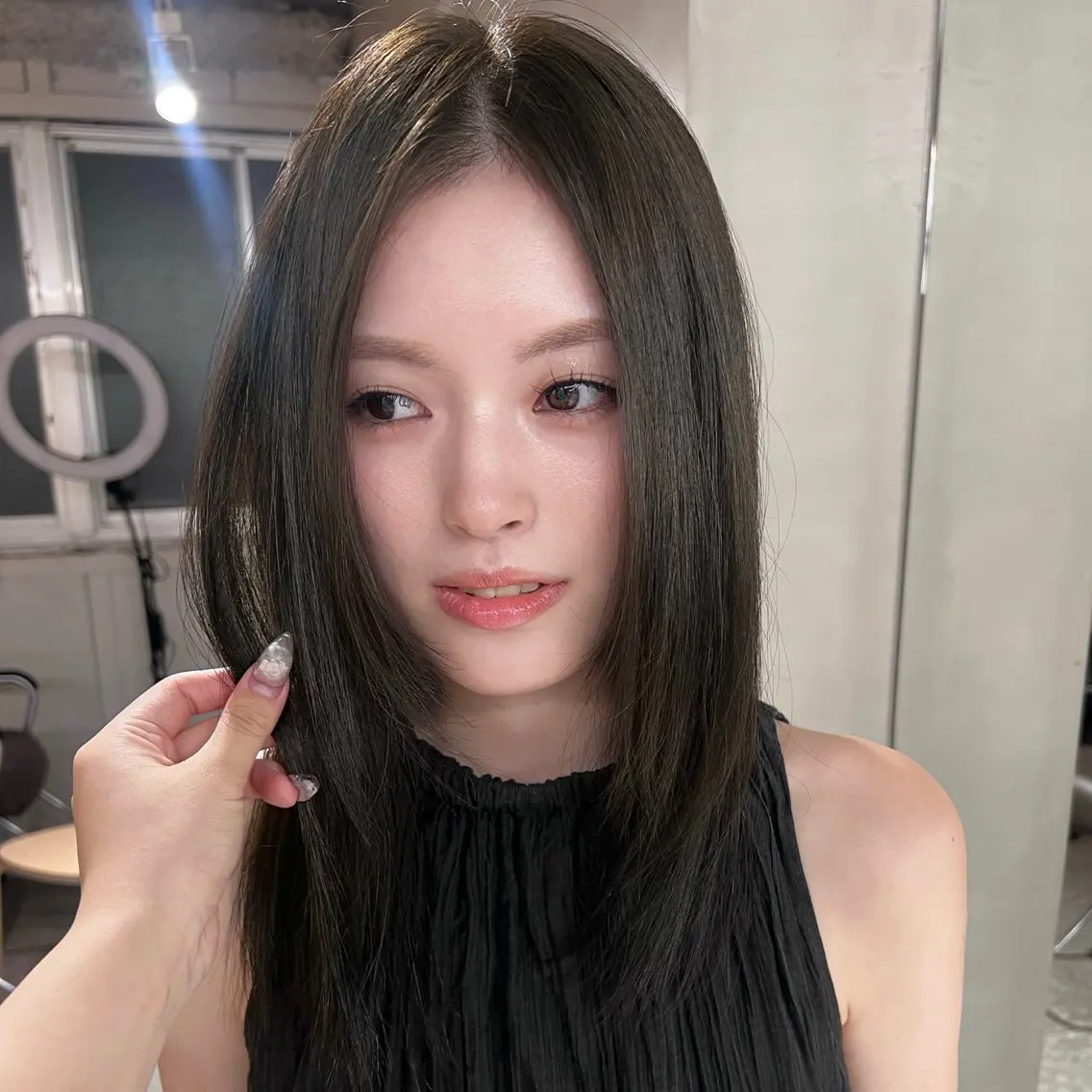 ミディアム ヘアカラー fev kihoのヘアスタイル
