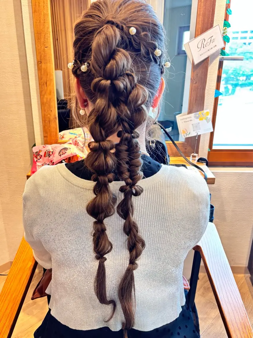 ロング ヘアアレンジ 結婚式・ブライダル 🫧水越 結菜☁️⸝⋆のヘアスタイル