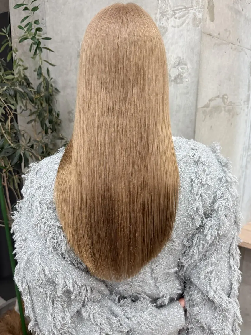 ロング カラー ベージュカラー ブリーチ ブラウンカラー ケアブリーチ 透明感カラー ヘアカラー ブリーチ/ベージュ 💕/momoaのヘアスタイル