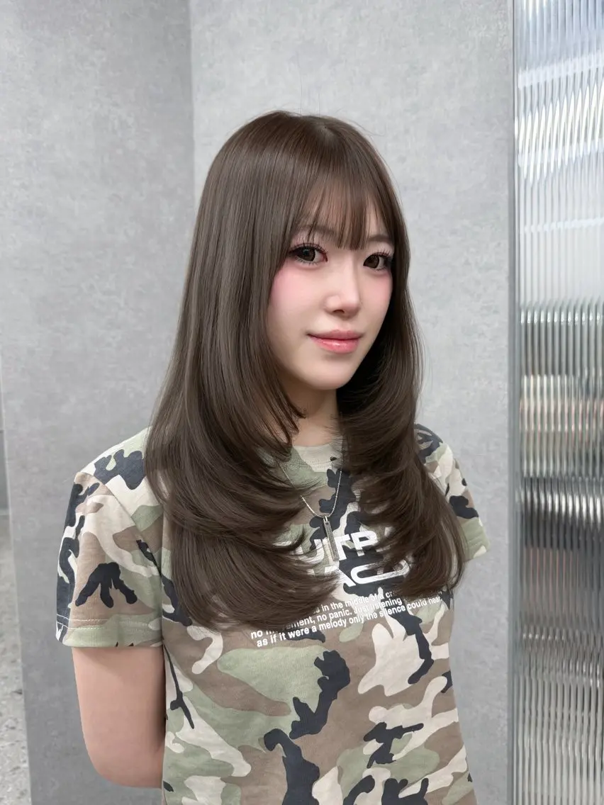 カラー 透明感カラー グレージュ ヘアカラー トリートメント iwao seiraのヘアスタイル