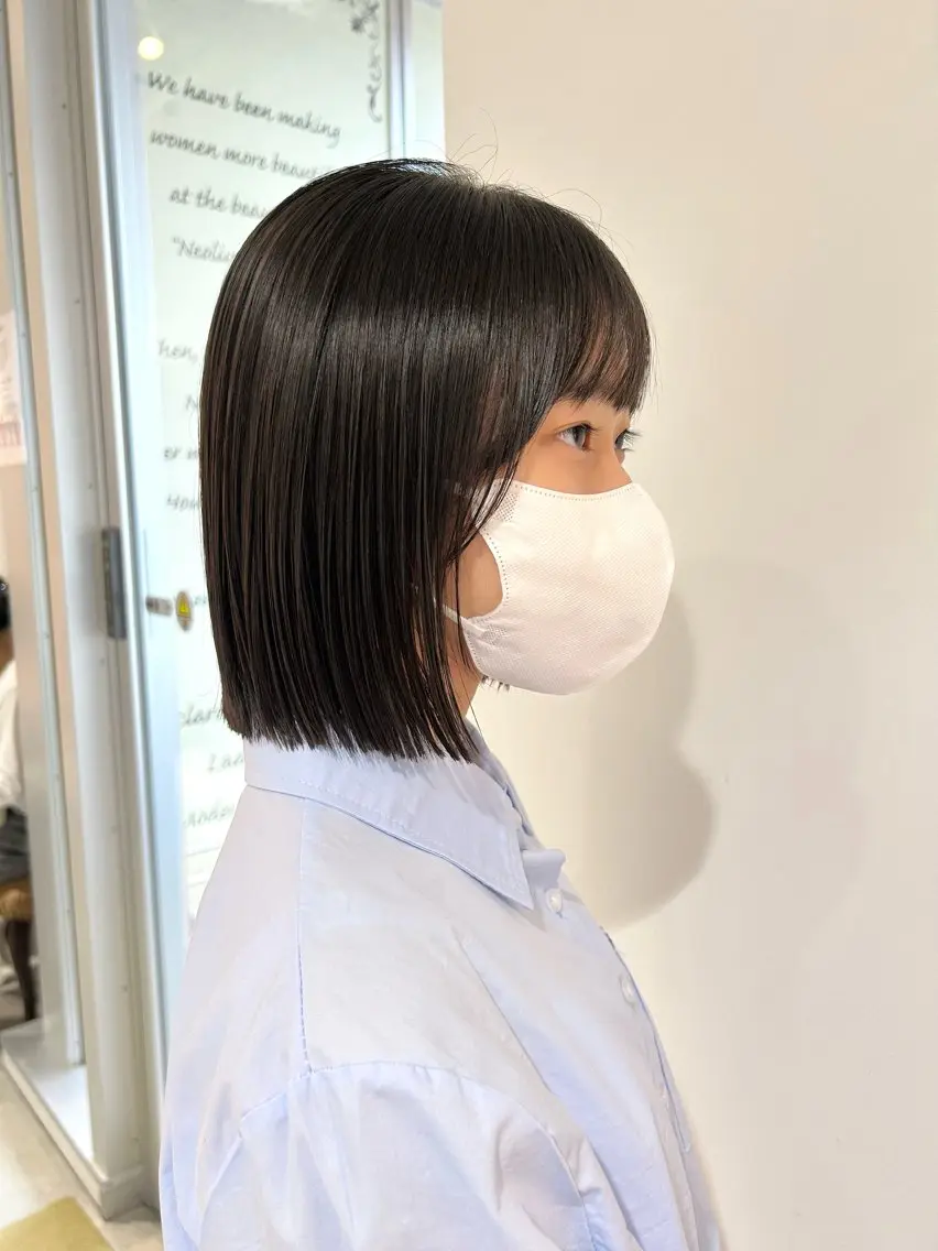 ショート カラー カット ヘアカラー トリートメント 鈴木弥月/大人ボブ× 透明感カラーのヘアスタイル