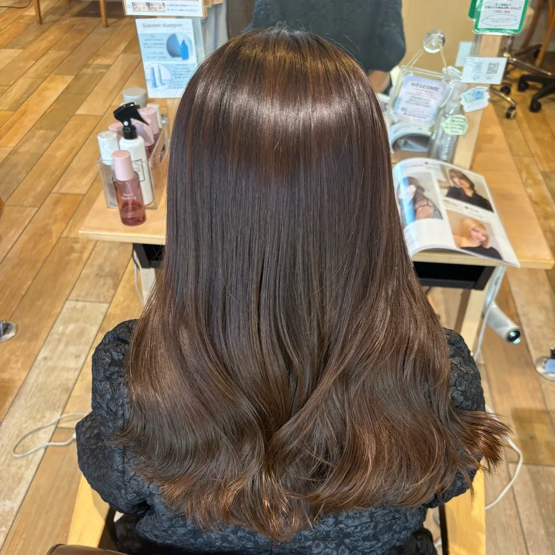 【透明感欲しい方はこちら💁♀️】カット+ブリーチなしダブルカラー+1stepトリートメント🫧*.の写真