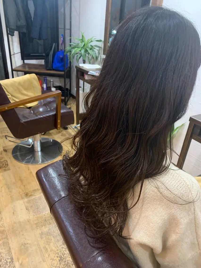 ロング カラー カット パーマ ALBERO daikiのヘアスタイル