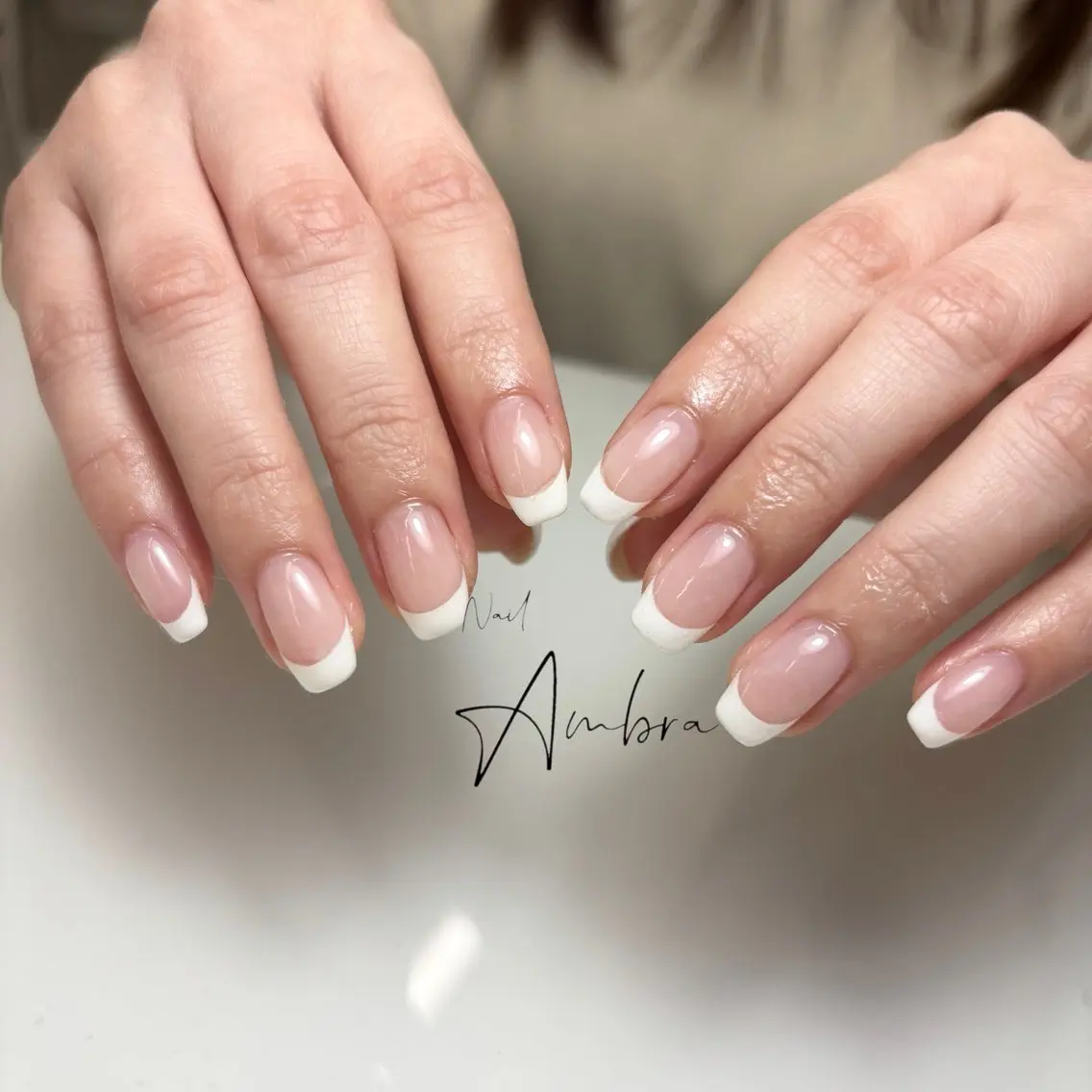 ネイル フレンチネイル Nail Ambra 小山のネイルデザイン