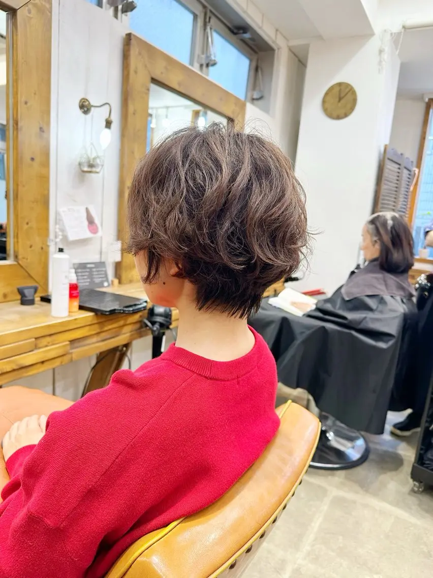 ショート カラー パーマ カット パーマ 👑銀座ショート/ 絶壁補正/金子涼👑のヘアスタイル