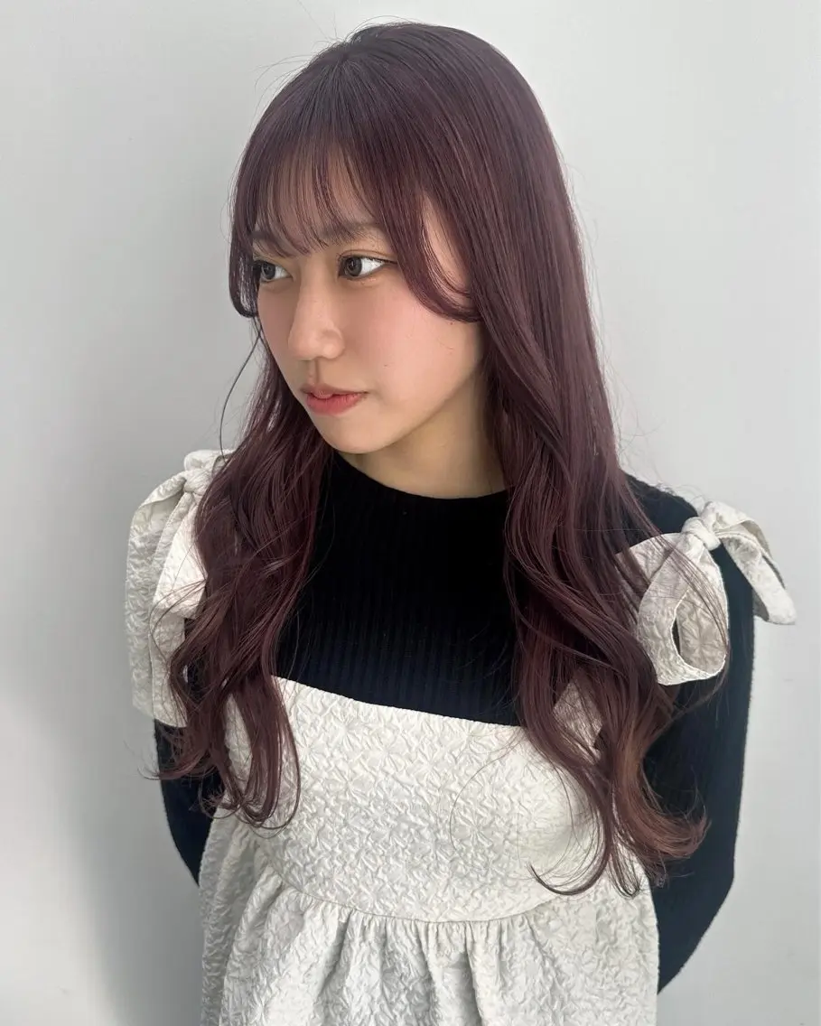 ロング カラー カット ヘアカラー トリートメント recipe 黒木 彩那のヘアスタイル