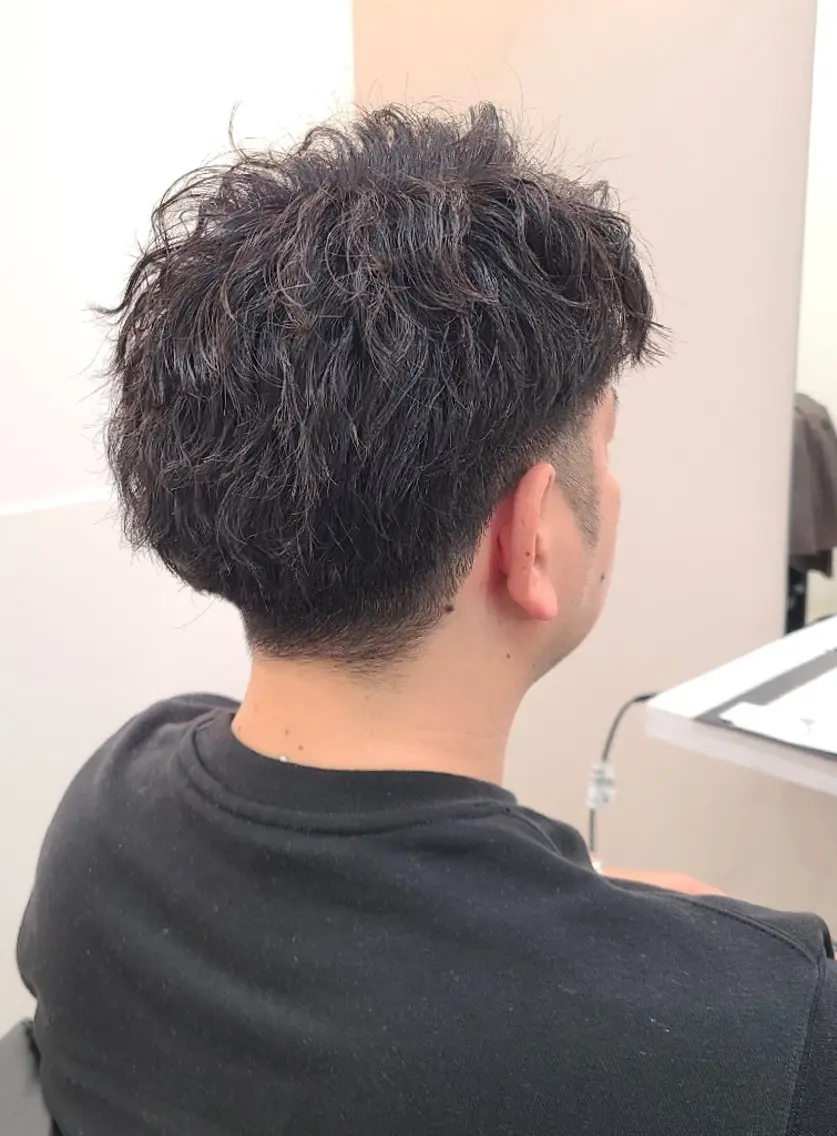 ショート パーマ メンズ メンズパーマ カット パーマ 桐島 令奈のヘアスタイル