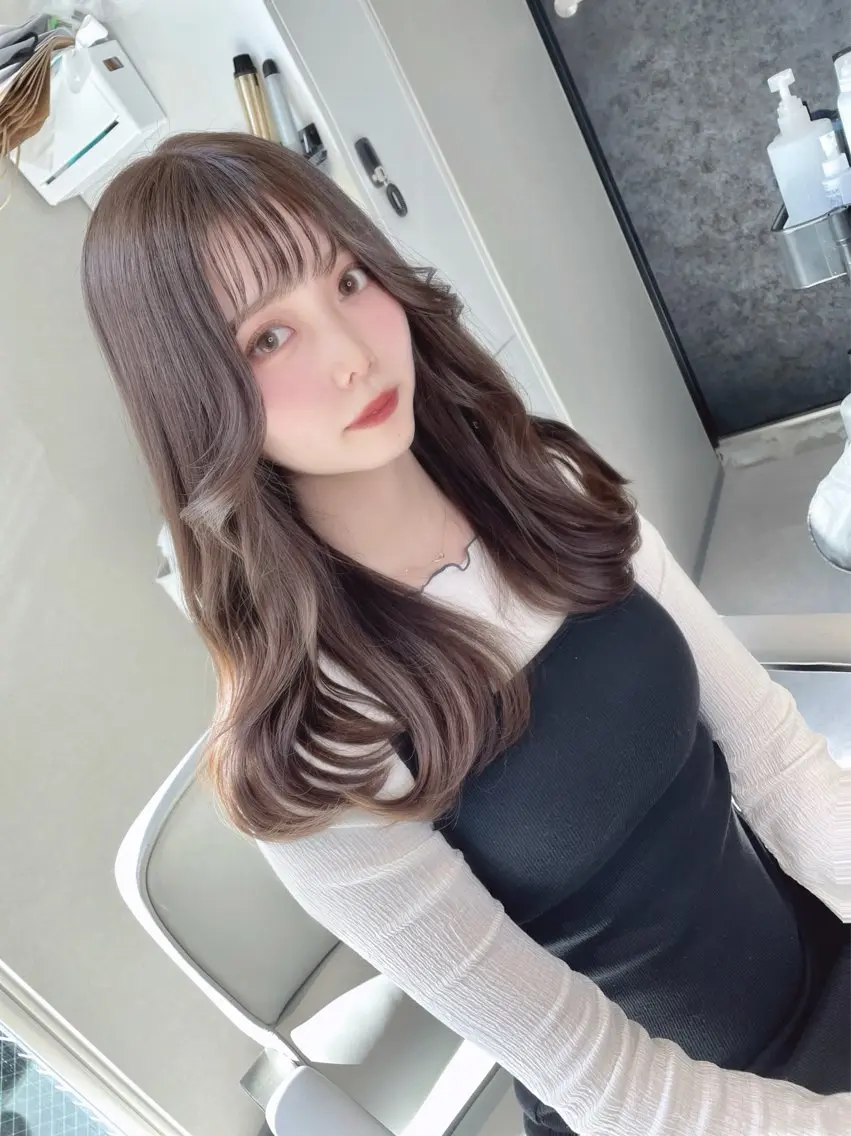 セミロング カラー 透明感カラー 髪質改善 カット ヘアカラー トリートメント 今井 勝也のヘアスタイル