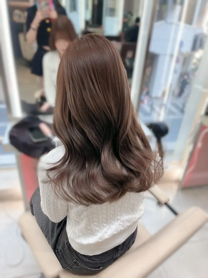カラー ブリーチ ブリーチなしカラー カット ヘアカラー トリートメント 上品モテガーリー Rena🎀のヘアスタイル