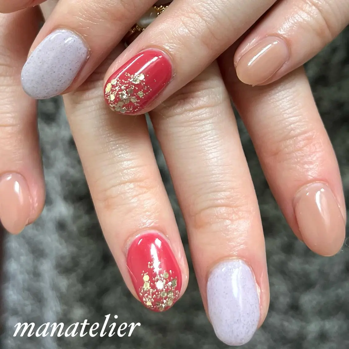 ネイル ワンカラーネイル シンプルネイル ハンドネイル manatelier マナトリエのネイルデザイン