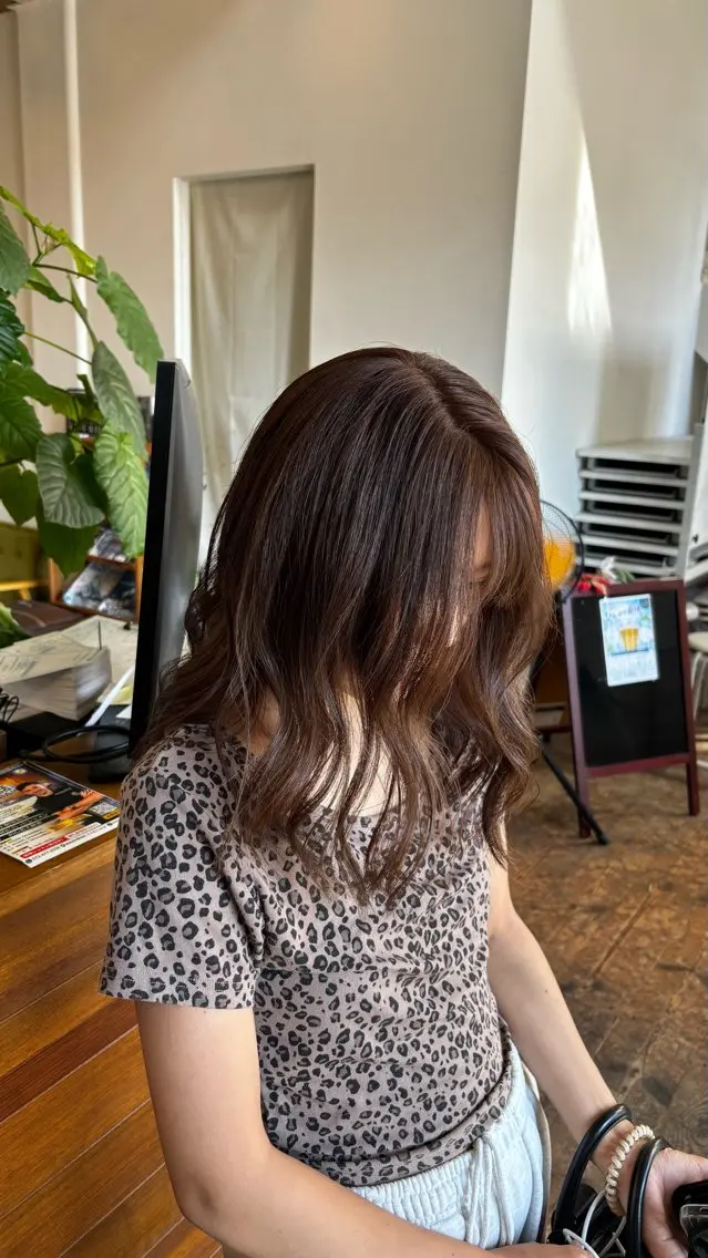 ミディアム ヘアカラー 岸和田BRAS /赤み消しカラーのヘアスタイル