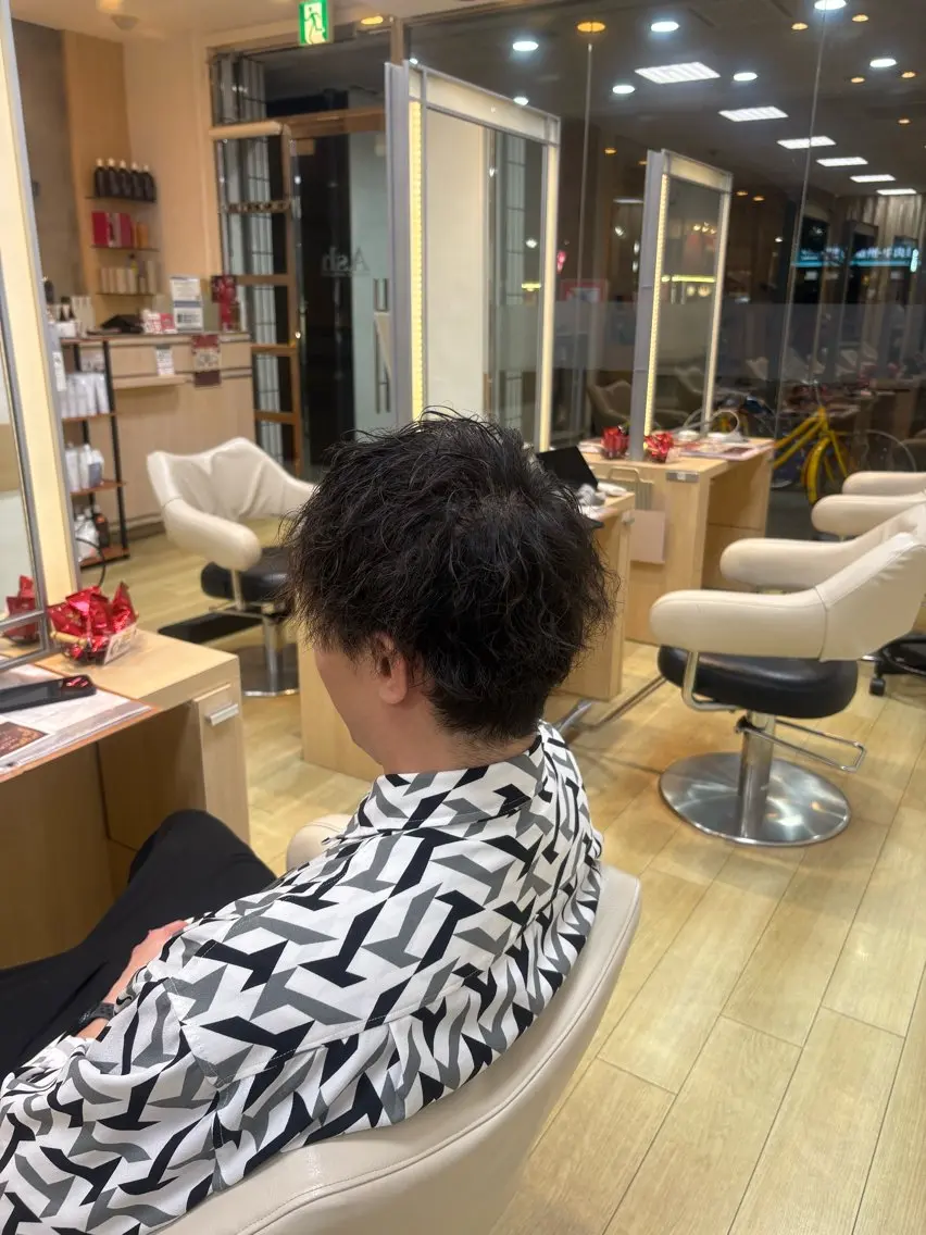 パーマ メンズ カット パーマ 平川 忠明のヘアスタイル