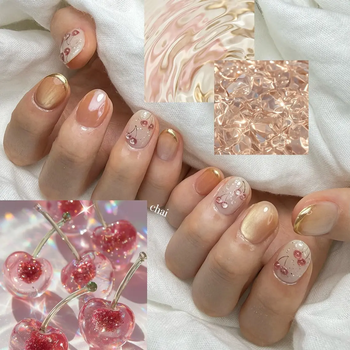 ネイル フレンチネイル マグネットネイル ミラーネイル ハンドネイル chai nail + eye📍鶴橋のネイルデザイン