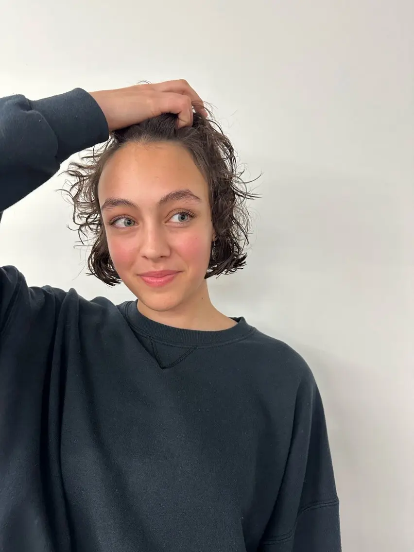 ショート カラー パーマ キッズ カット ヘアカラー トリートメント オトナヘア🌸 harukaのヘアスタイル