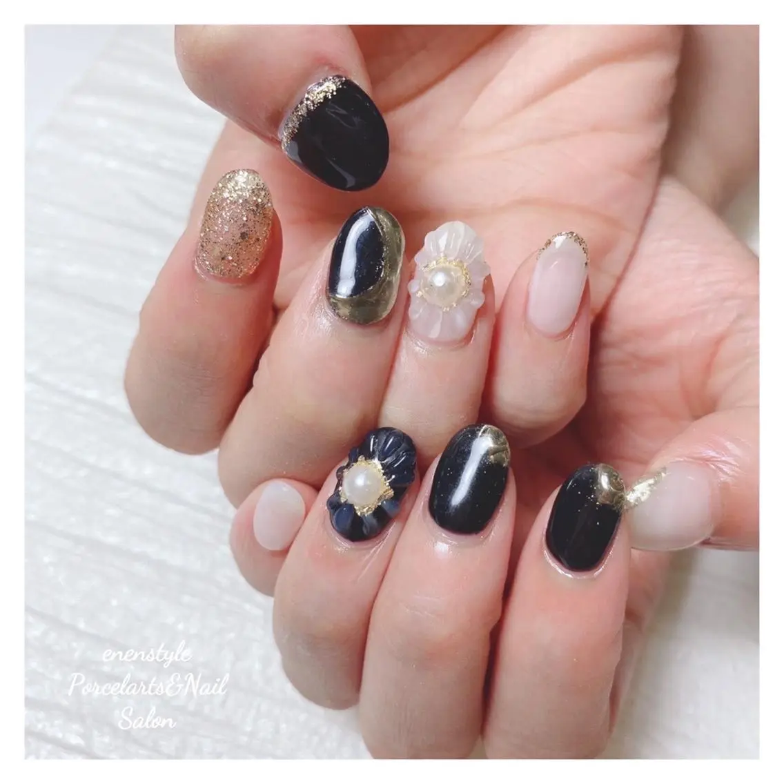 ミディアム ネイル 🐾enen style 🐾のネイルデザイン
