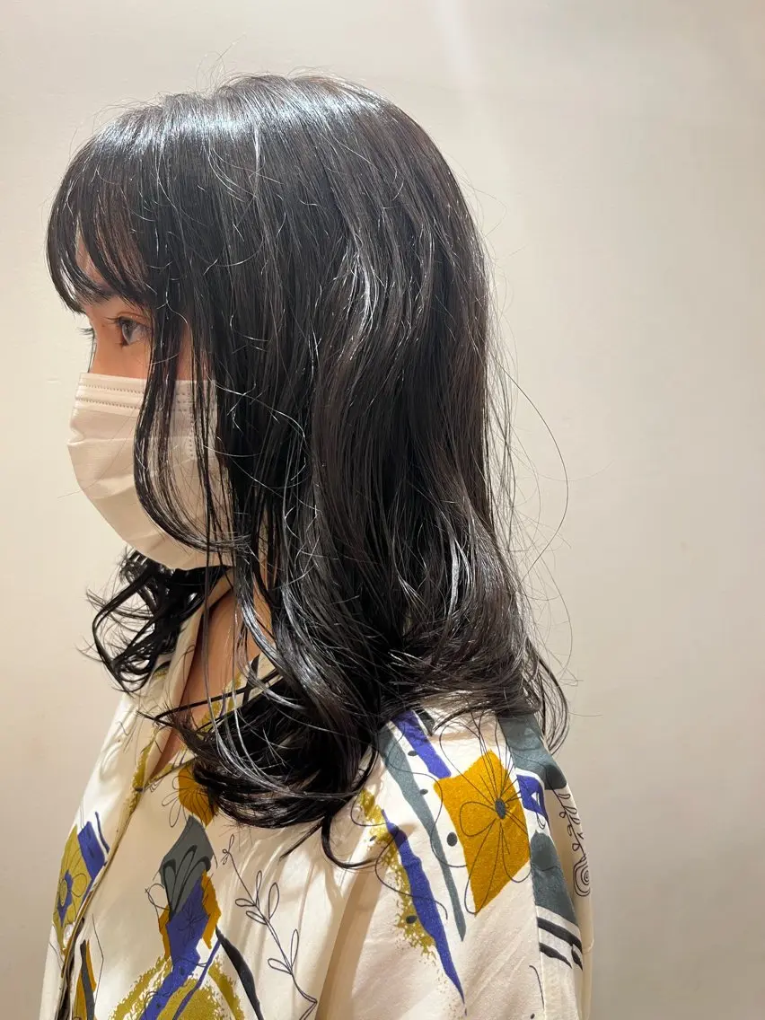 セミロング カラー ヘアカラー 門崎未依/レイヤー/ メンズカット🪿🌼のヘアスタイル