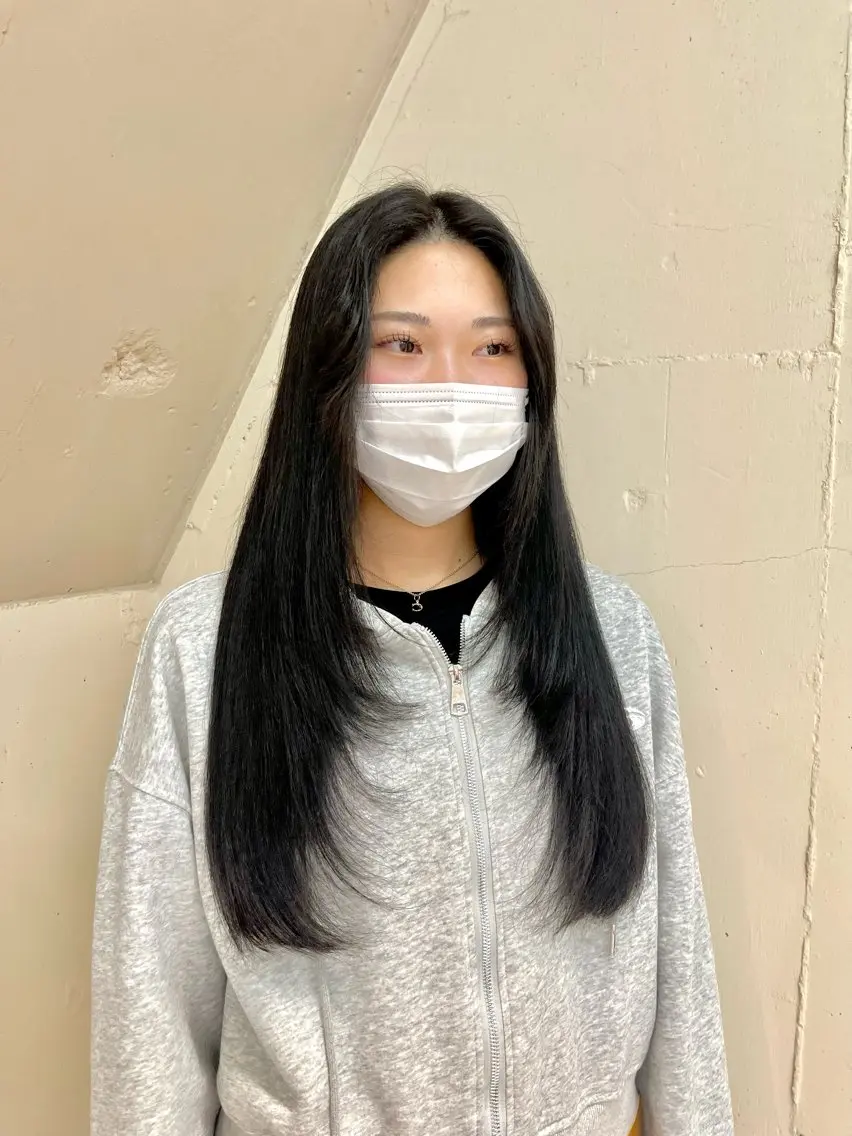 🩵レイヤーカット+簡単髪質改善カラー+トリートメント🩵※ロング料金なしの写真