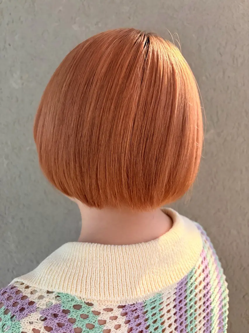 ミディアム ヘアカラー トリートメント ヘッドスパ ヘアセット Heart box 仲嶺　瑠輝のヘアスタイル