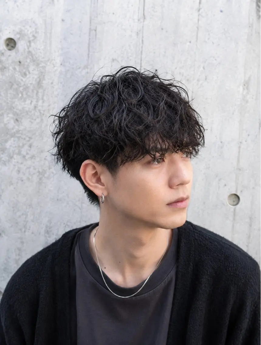 ショート パーマ メンズ 似合わせ×ケア 質感🫧シオンのヘアスタイル