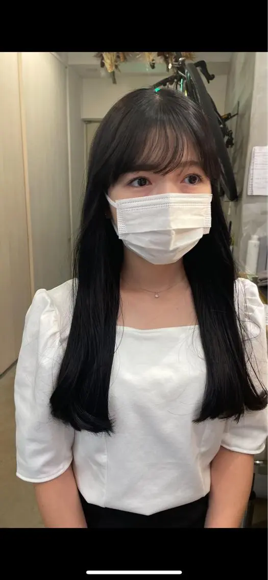🍃🐏実習、就職活動、学校規則での暗染めツヤカラー(黒染めではありません)の写真
