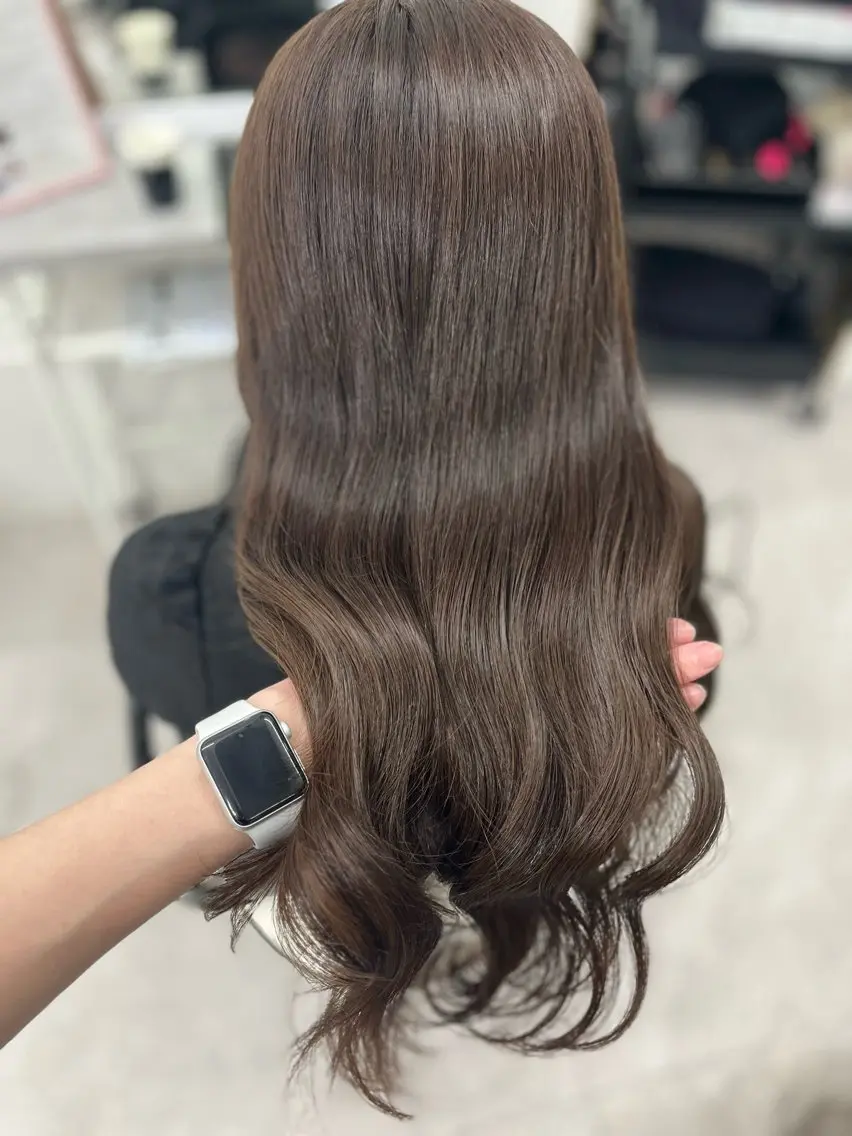 ロング カラー ブラウンカラー カット ヘアカラー トリートメント 🫧ぷる艶カラー🫧 Yuubi🦩のヘアスタイル