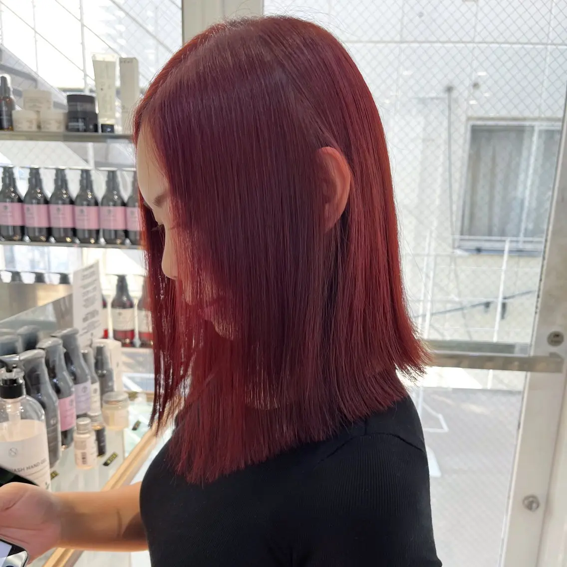 ミディアム カラー ヘアアレンジ 黒髪 ブリーチ ケアブリーチ カシス ディープラベンダー stylist ◎RUKI.のヘアスタイル
