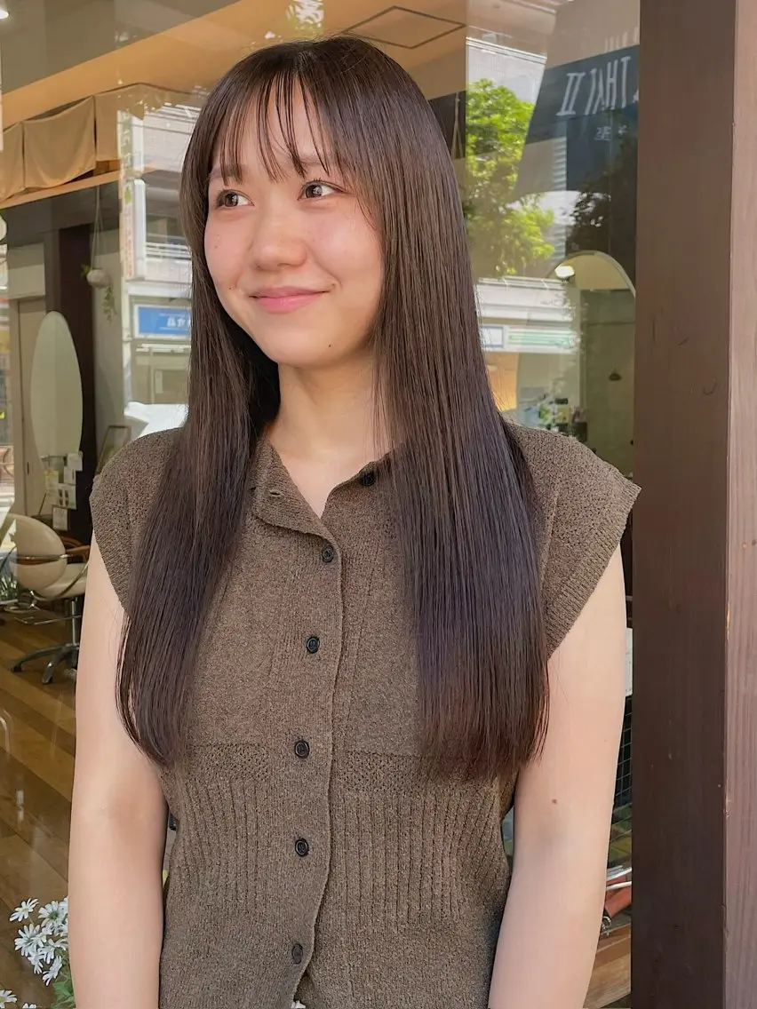 ロング カラー ブラウンカラー ショコラブラウン 透明感カラー カット ヘアカラー トリートメント 大阪/梅田すぐ /パーマ落とし専門店のヘアスタイル