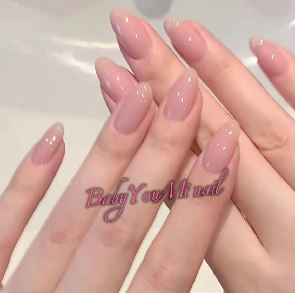 ネイル オーロラネイル チークネイル 成人式 フットネイル フレンチネイル ハンドネイル BabyYouMi nailのネイルデザイン